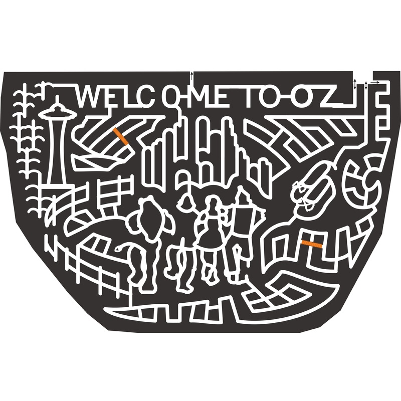 18_WA_Buckley welcome to oz Wizard of Oz slippers shoes lion tinman dorothy fence corn stalks corn stalk scarecrow