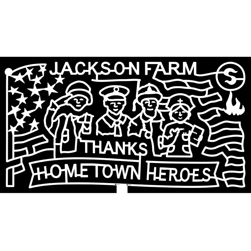21_AR_Black Rock everyday heroes hero nurse military flag america firefighter police