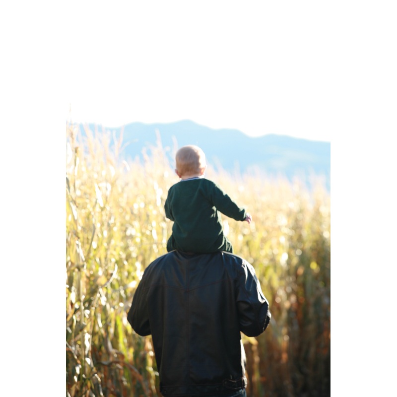 boy and dad in maze.JPG
