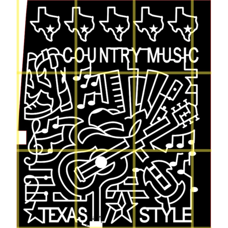 21_TX_Hondo country music guitar notes state shape instrument boot