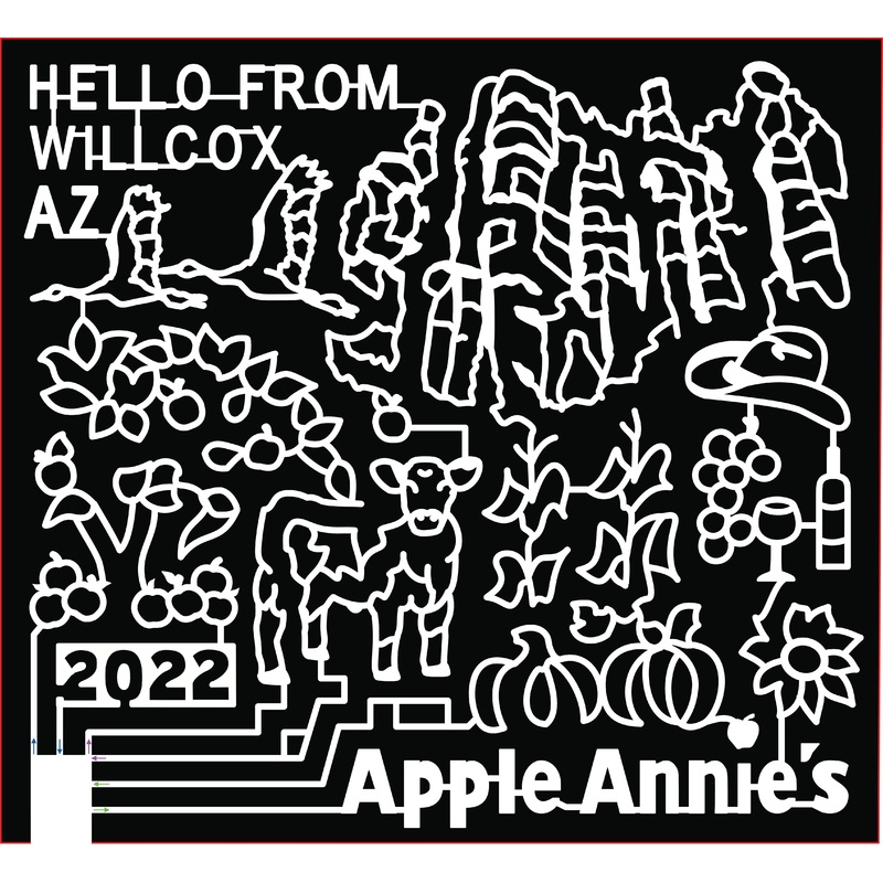 22_AZ_Willcox Pumpkin Cow Hat Apple Birds Wine Grapes Flower