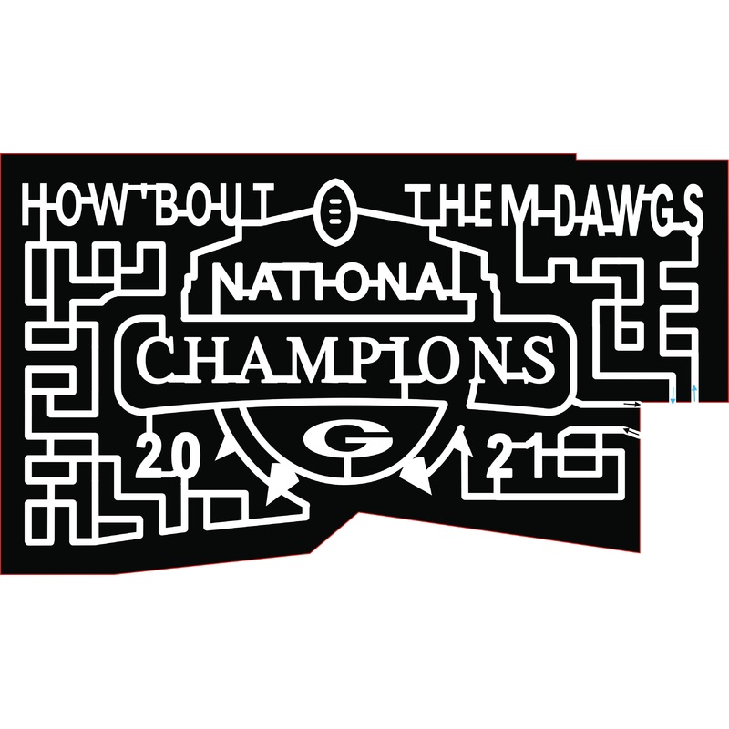 22_GA_McDonough How ‘Bout Them Dawgs National Champions Logo Football