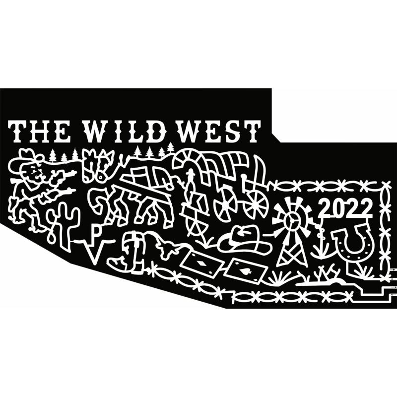 22_NY_Bainbridge west, western, cowboy, horse, wagon, windmill, hat, longhorn, horseshoe, brand, cactus, barbwire, gun