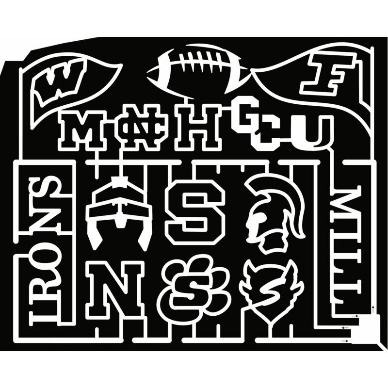 22_PA_New Wilmington sports, football, logos, football field, flag,