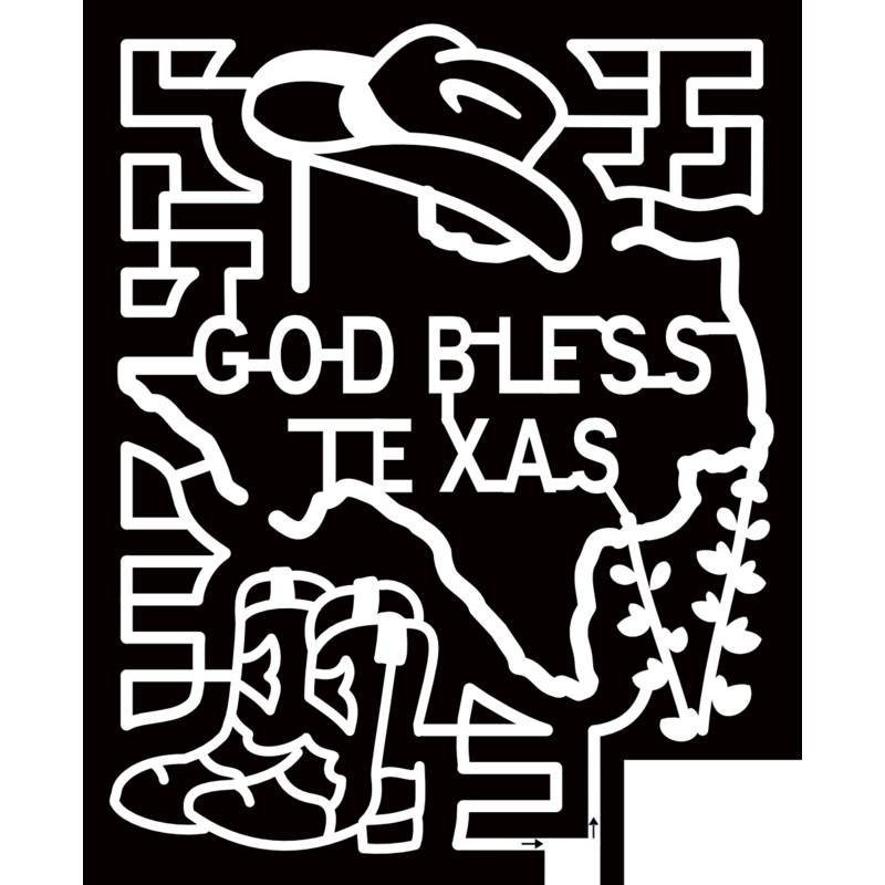 22_TX_Robstown texas, western, cowboy, boots, hat, flower, god bless, state