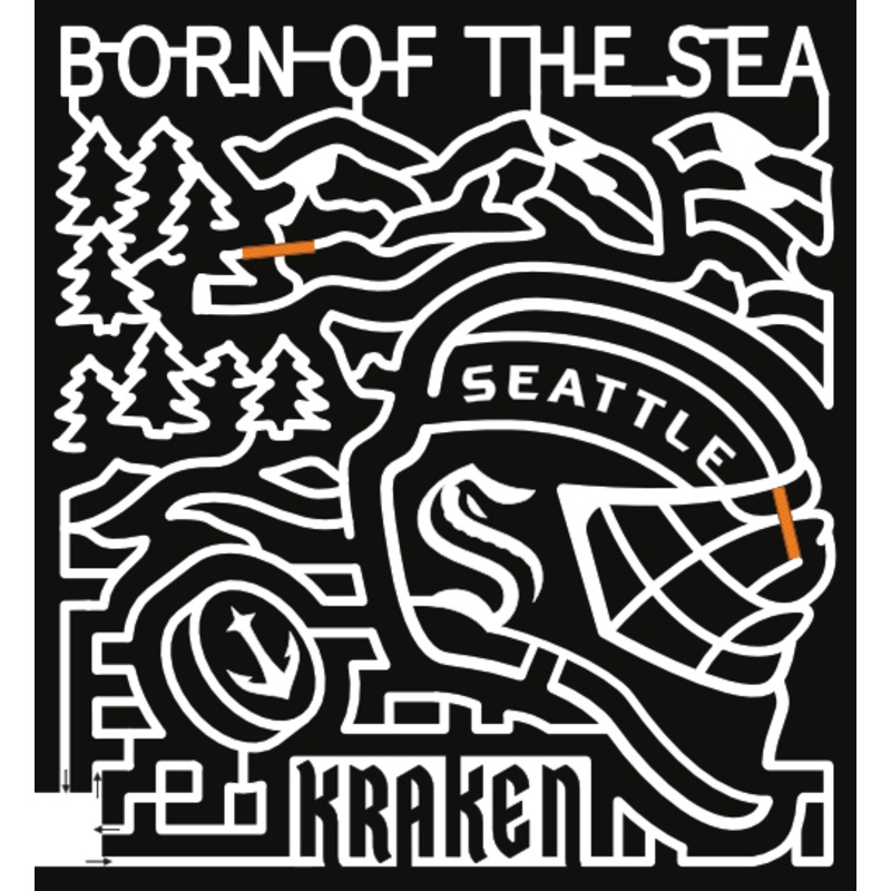 22_WA_Snohomish hockey, Kraken, Seattle, trees, mountain, anchor, helmet, Logo, mountain