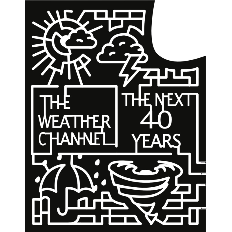 22_WI_Colgate weather channel, 40 years, anniversary, rain, umbrella, cloud, lightning, storm, sun, tornado