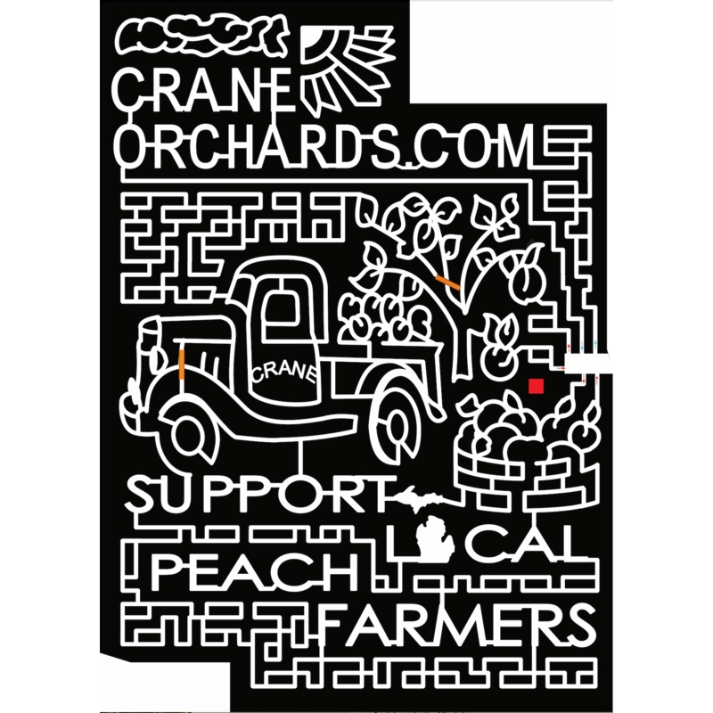22_MI_Fennville Truck Tree Peach Sun Support Local Peach Farmers