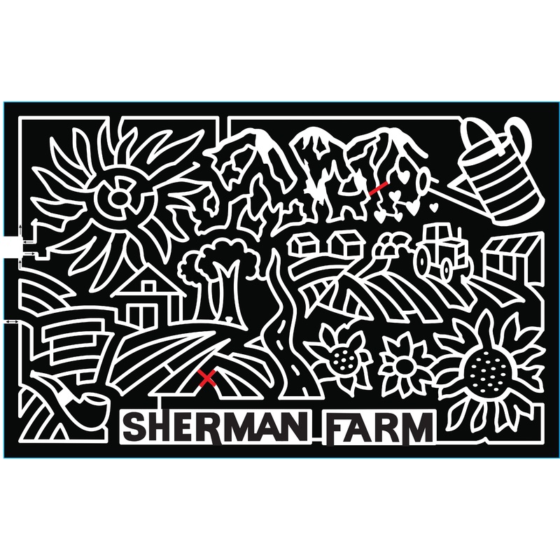 22_NH_Center Conway Farm Pipe Field Sun Tree Mountain Flower Tractor Water Can Road Barn