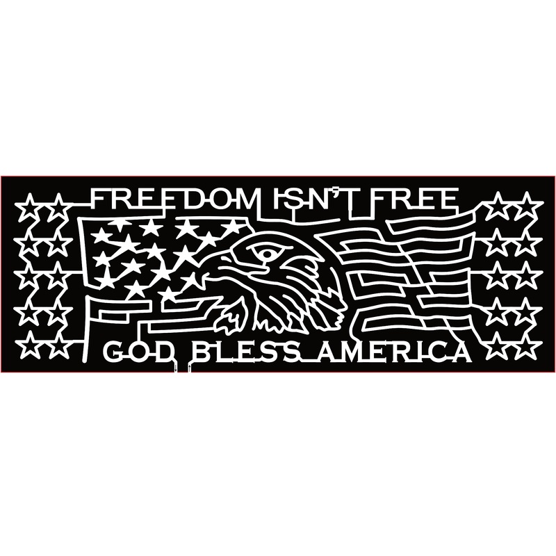 23_CA_Temecula Freedom Isnt Free, God Bless America, Star, American Flag, Eagle