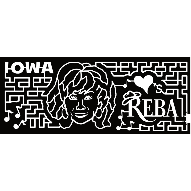23_IA_Cambridge Iowa Hearts Reba, Reba, Face, Music Notes, Cowboy Hat