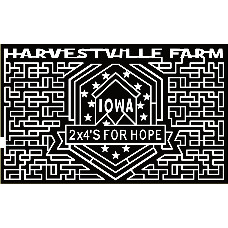 23_IA_Donnellson Harvestville Farm, Iowa, 2×4’s for Hope, Stars, Logo