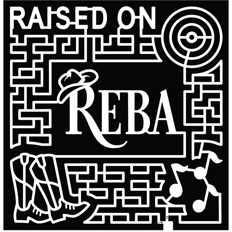 23_IA_LongGrove Raised on Reba, Record, Boots, Music Notes, Cowboy Hat