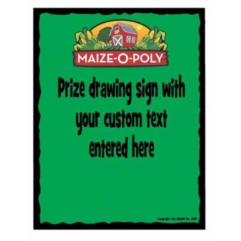 Custom Prize Drawing Sign (Optional)