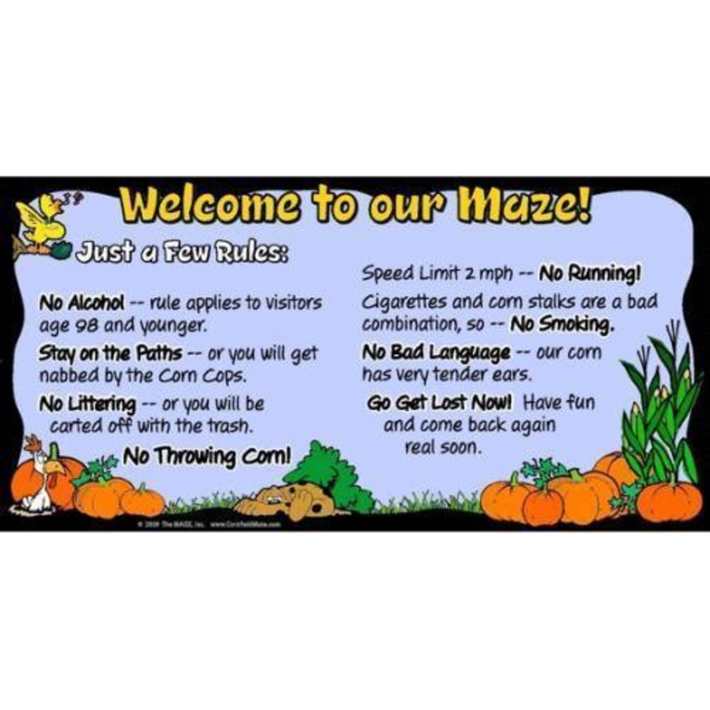 Maze Rules Sign