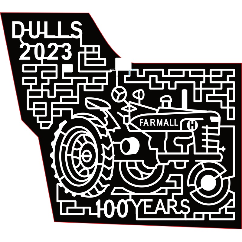 23_IN_Thorntown Dulls 2023, Farmall, 100 Years, Tractor, Logo