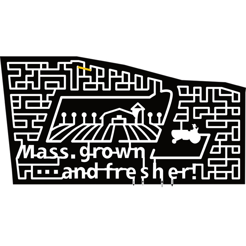 23_MA_Plympton Mass. Grown and Fresher!, Logo, Tractor, Farm, Barn, Silo, Field