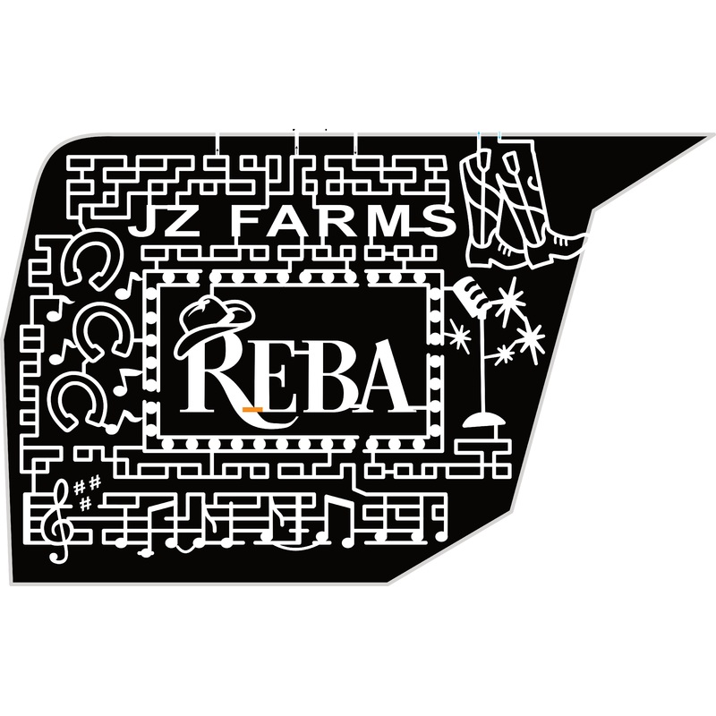 23_MD_Denton JZ Farms, Reba, Cowboy Hat, Boots, Horse Shoe, Music Notes, Microphone, Stars, Music Sheet, Lights