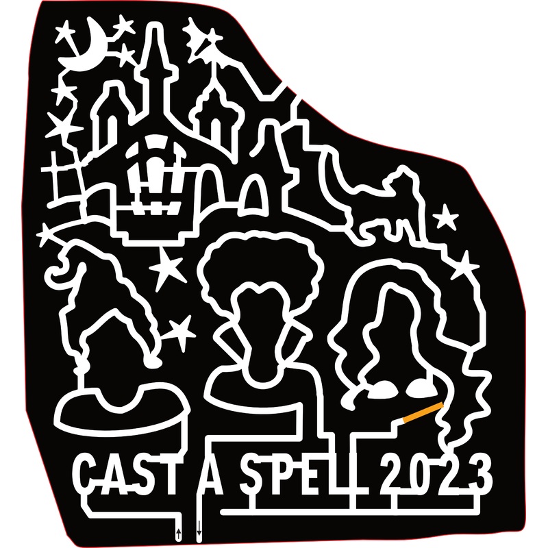 23_MD_Tracy’sLanding Cast a Spell 2023, Hocus Pocus, Star, Bat, Moon, Haunted House, Cat, Witches, Winifred, Sarah, Mary