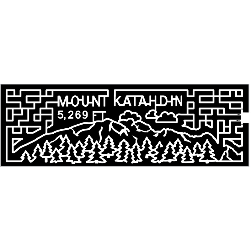 23_ME_Corinna Mount Katahdin, 5269 ft, Clouds, Mountain, Pine Trees