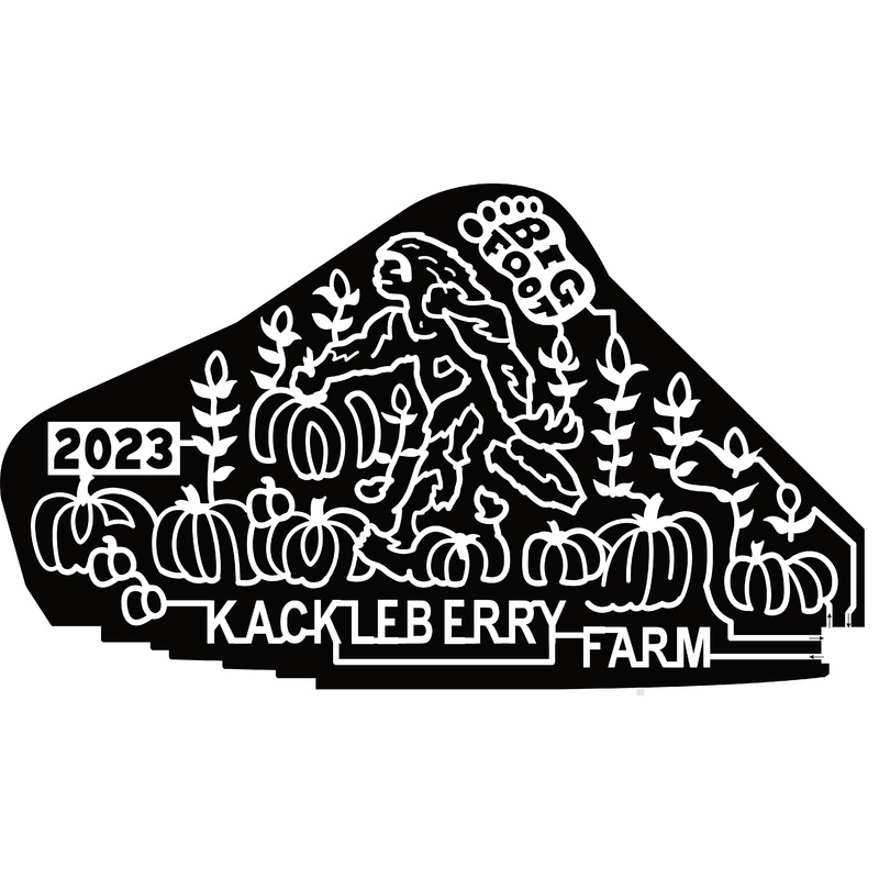 23_MI_Monroe Kackleberry Farm, Big Foot, Footprint, 2023, Pumpkin, Corn