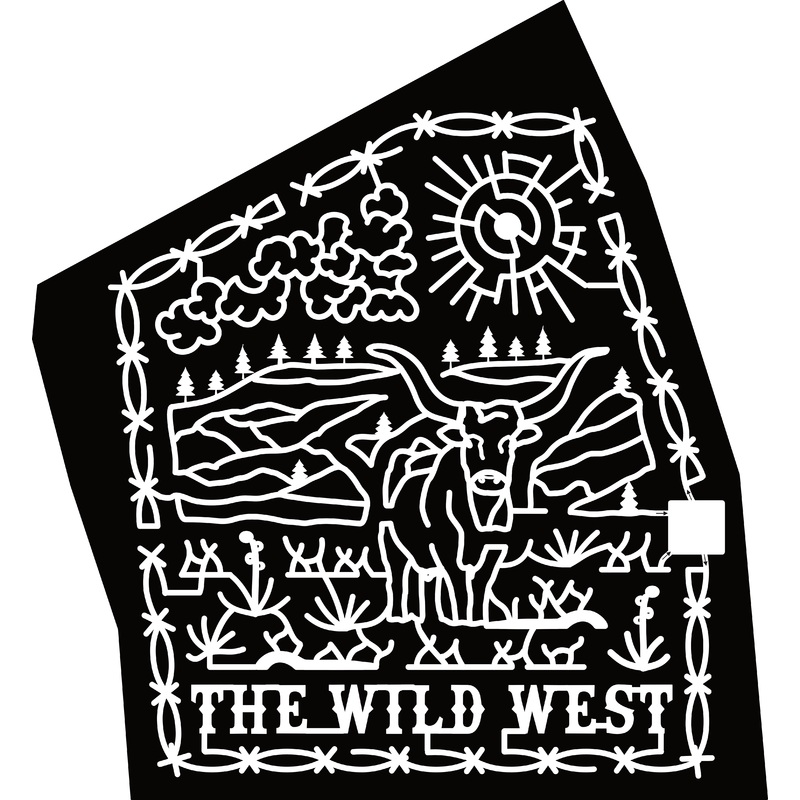23_MT_WolfCreek Cloud, Sun, Barbed Wire, Pine Tree, Mountain, Long Horn, Cow, Weeds, Grass, The Wild West,