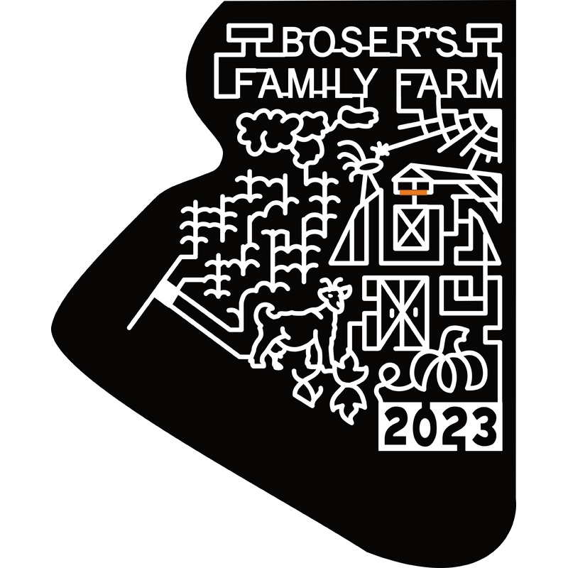 23_SAS_Walburg Boser’s Family Farm, 2023, Pumpkin, Goat, Barn, Chicken, Sun, Corn, Leaf, Cloud