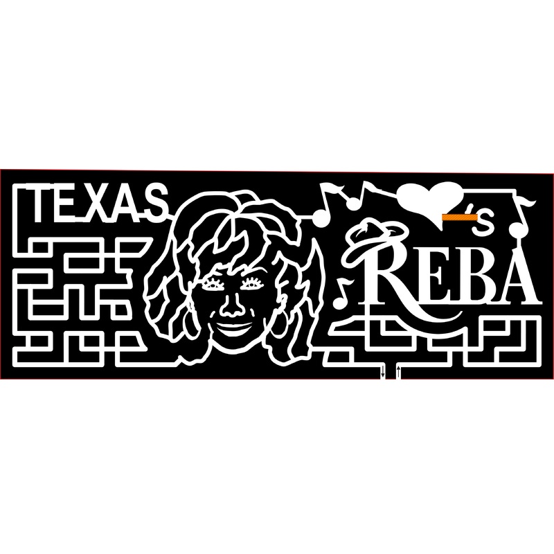 23_TX_Fredricksburg Texas Love’s Reba, Cowboy Hat, Face, Music Note, Heart