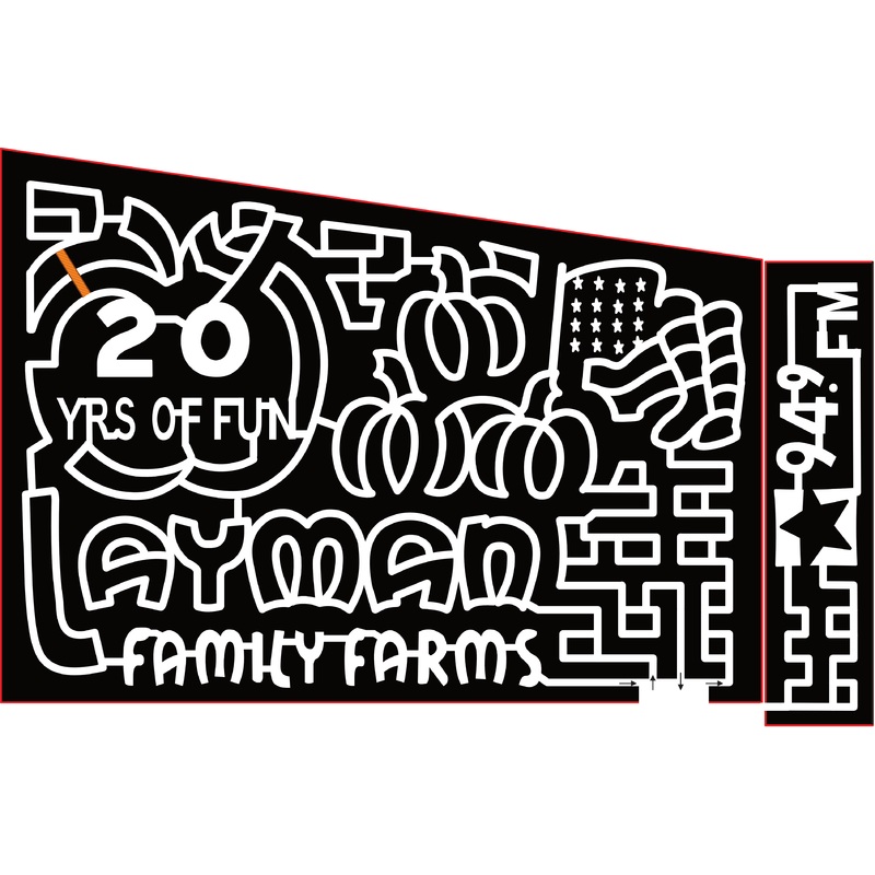 23_VA_Roanoke 20 yrs of Fun, Layman Family Farms, 94.9 FM, Star, Flag, Pumpkin, Apple, Patriotic