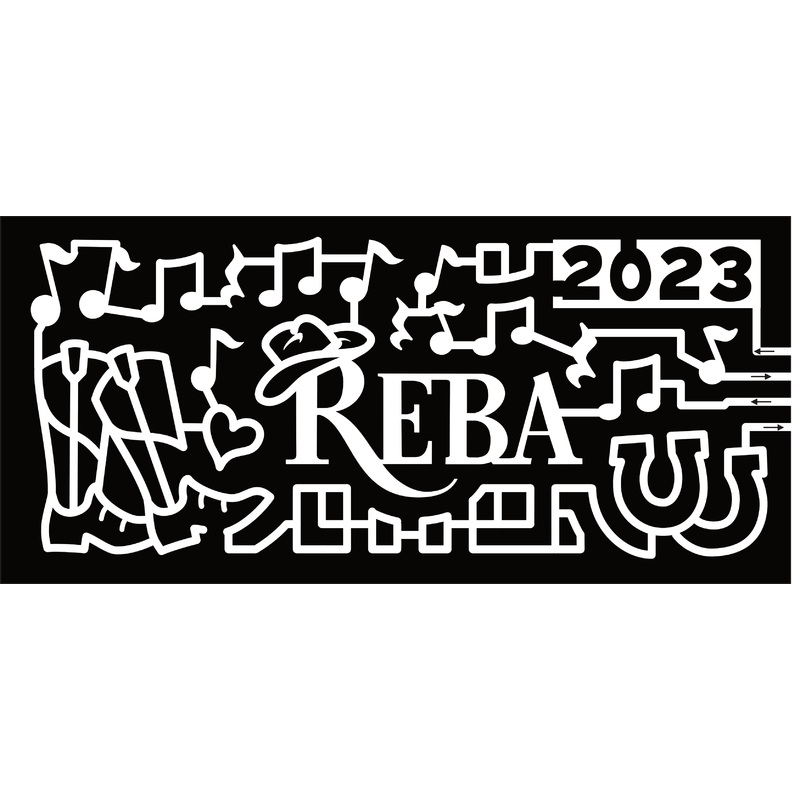 23_WA_Colbert Reba, Cowboy Hat, Cowboy Boots, 2023, Horse Shoe, Music Note, Heart