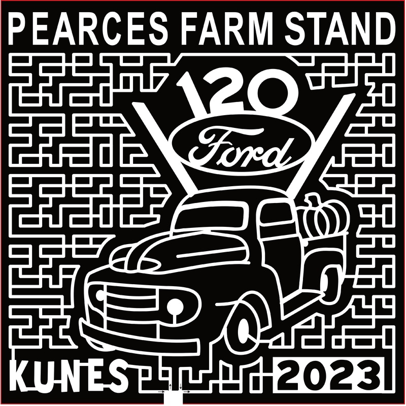 23_WI_Walworth Pearces Farm Stand, Kunes, 2023, 120 Ford, Truck, Logo, Pumpkin