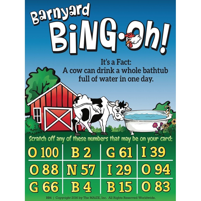 Barnyard Bingo Signs|Set of 10 Stickers|Package of 10 signs
