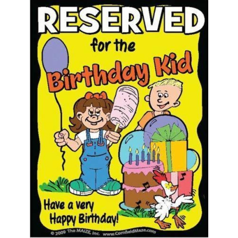 Birthday Parking Sign