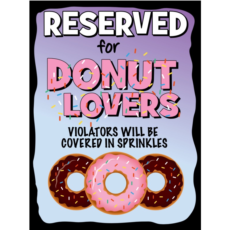 Donut Parking Sign