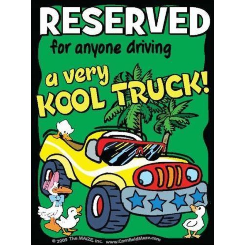 Kool Truck Parking Sign
