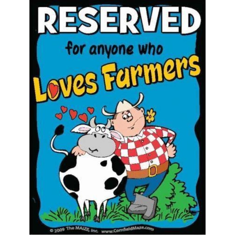 Love Farmers Parking Sign