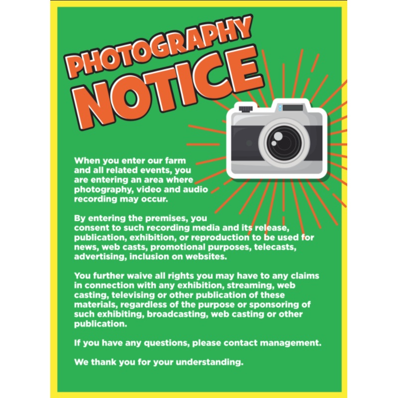 Photography Sign
