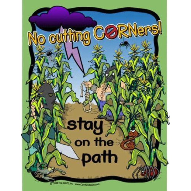 Stay on the Paths (Scary) Sign