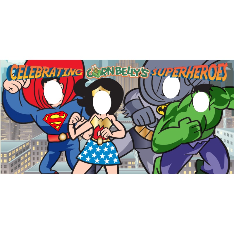 Super hero 8′ x 4′ Photo Opp Artwork