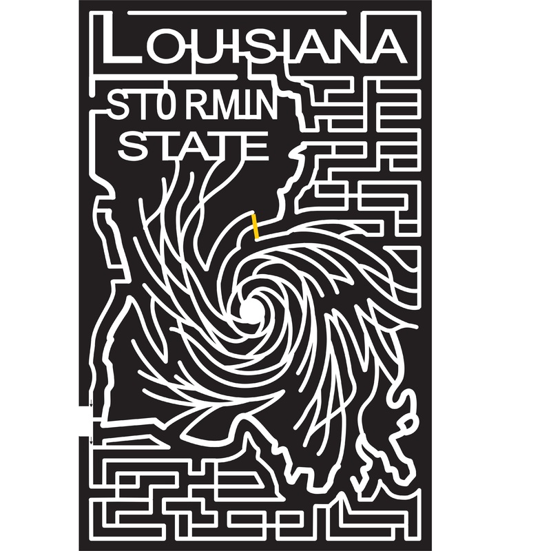 06_LA_Alexandria Louisiana, state, shape, storm, eye, hurricane