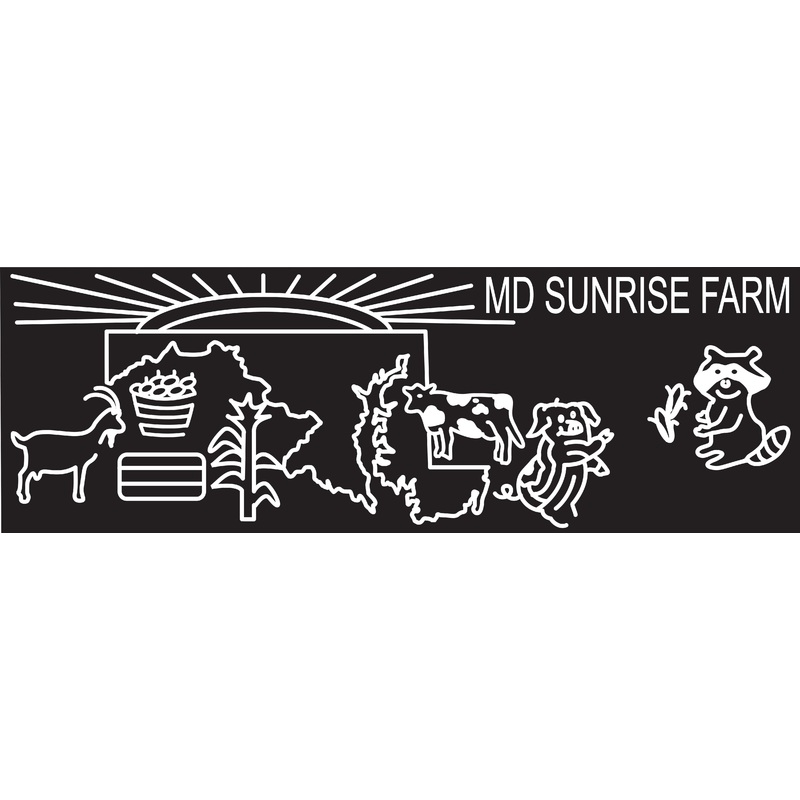 06_MD_Gambrill C Maryland, Sunrise, raccoon, Pig, Cow, goat, state, shape, Apple, Basket, Corn, apples