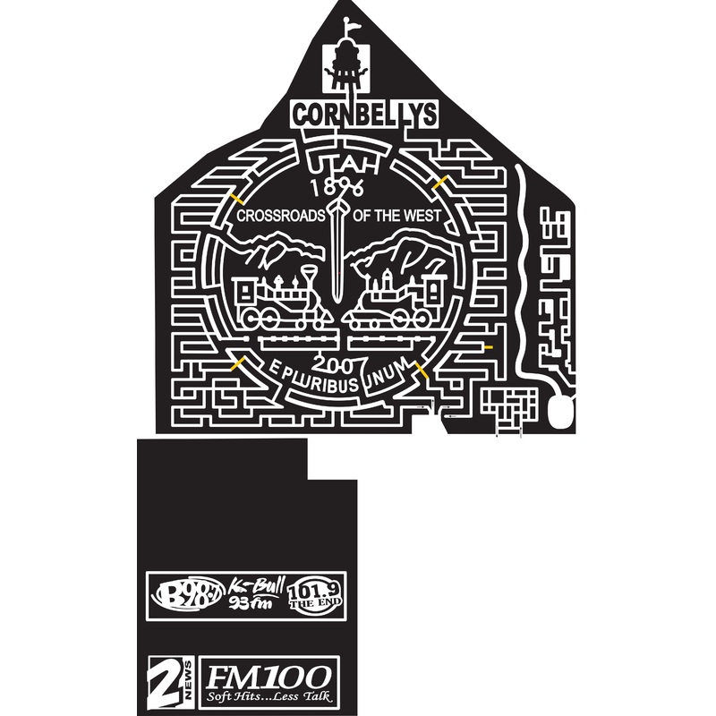 06_UT_Lehi D Utah, coin, golden spike, railroad, Train, 2 news, fm 100, logo