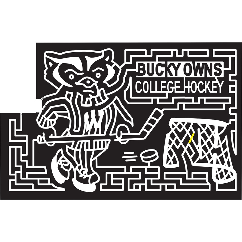 06_WI_Deerfield A Wisconsin, Badger, hockey, puck, Player, sports, 2006