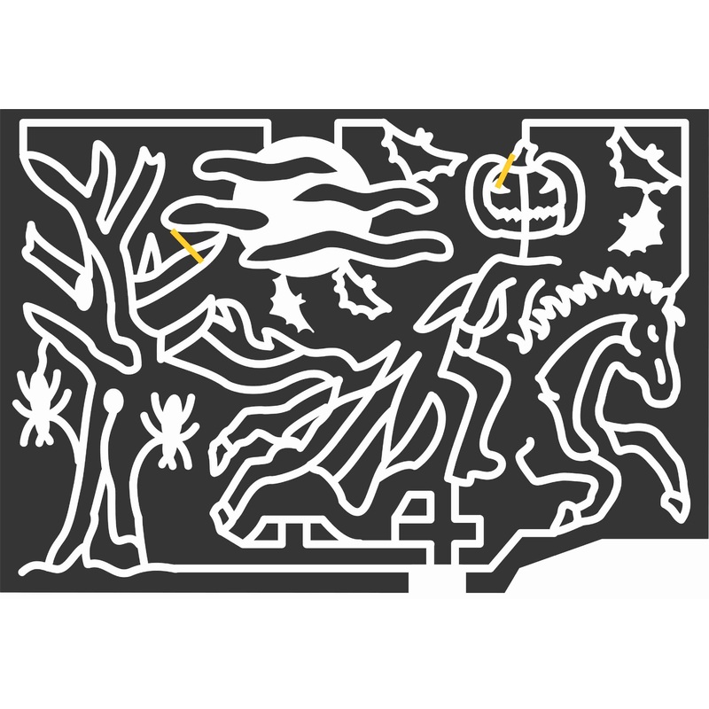 10_MS_Canton 2010, Tree, Pumpkin, Horse, Cloud, Moon, bat, Spooky, Spider, Animal, Halloween, headless, horseman, Mississippi