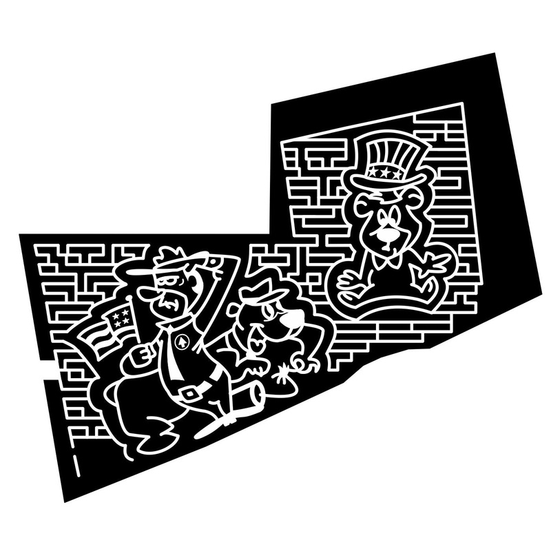 11_SD_Sioux_Falls South Dakota, Yogi Bear, cartoon, sheriff, Flag, famous, 2011, Patriotic.jpg