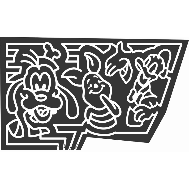 10-ENG_Cumbria A Animal, Goofy, Dog, Piglet, Pig, Daffy Duck, Duck, Hand, Dog Ears, Smile, Hair, Eyes, Beak, Bow tie, 2010, England, famous, cartoon, celebrity