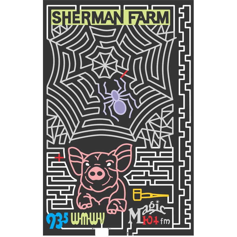 10_NH_Conway_Center 2010, Pig, Animal, web, Spider, Sherman, spiderweb, insect, Radio, logo, sponsor, Movie, Book, famous, New Hampshire, charlottes