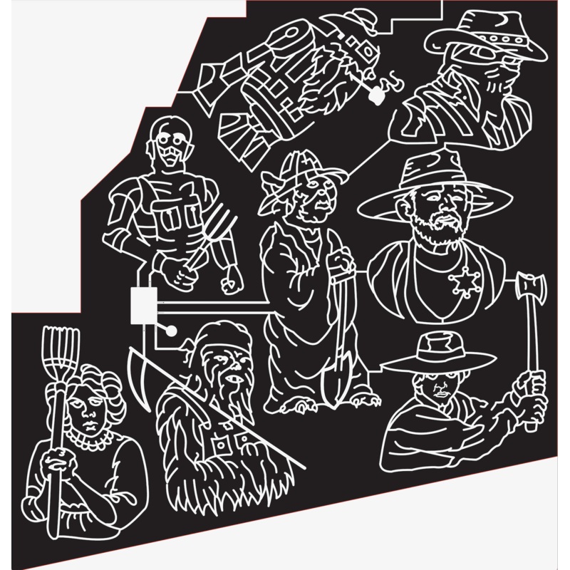 10_OK_Chickasha 2010, Badge, star, Hat, Cowboy Hat, Space, Star Wars, Cowboy, Axe, Wars, Yoda, Chewbaka, r2d2, Characters, Movie, Hollywood, Luke skywalker, c3po, famous, celebrity, Oklahoma