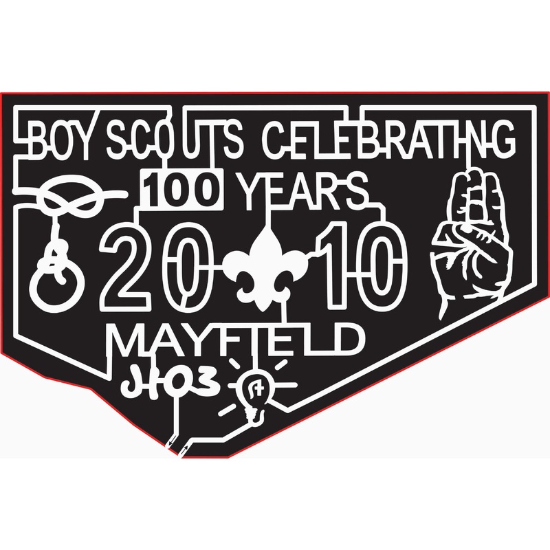 10_TN_Athens 100, 2010, Scout, Boy Scout, BSA, Symbol, Hand, Mayfield, Light, Lightbulb, Finger, Fingers, Knot, Rope, sponsor, logo, Tennessee