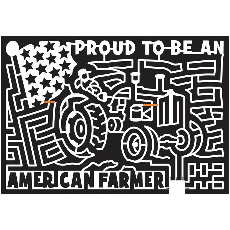 12_GA_McDonough Georgia, Tractor, Flag, Farmer, star, pole, 2012, Patriotic, Proud